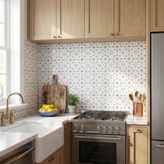 Feuille de cuisine Bleu Vintage