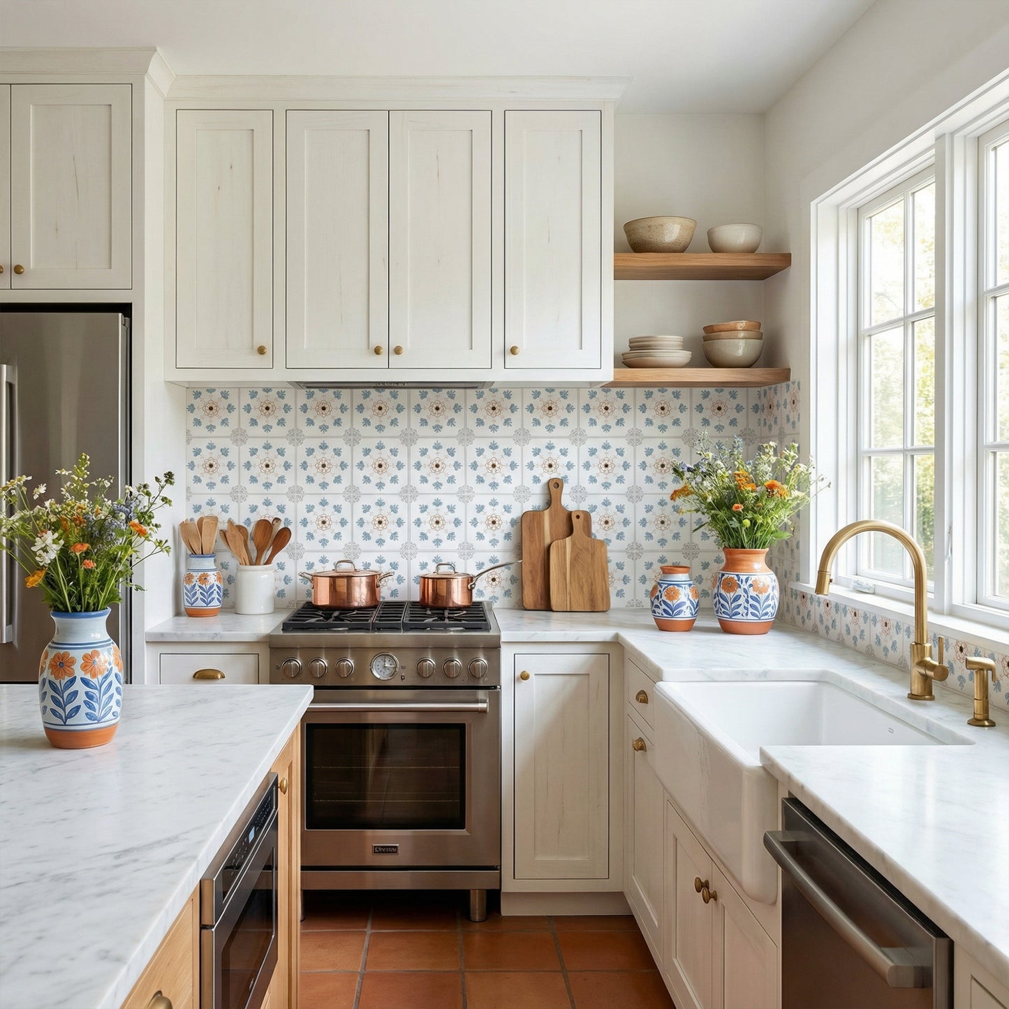 Feuille de cuisine Bleu Vintage