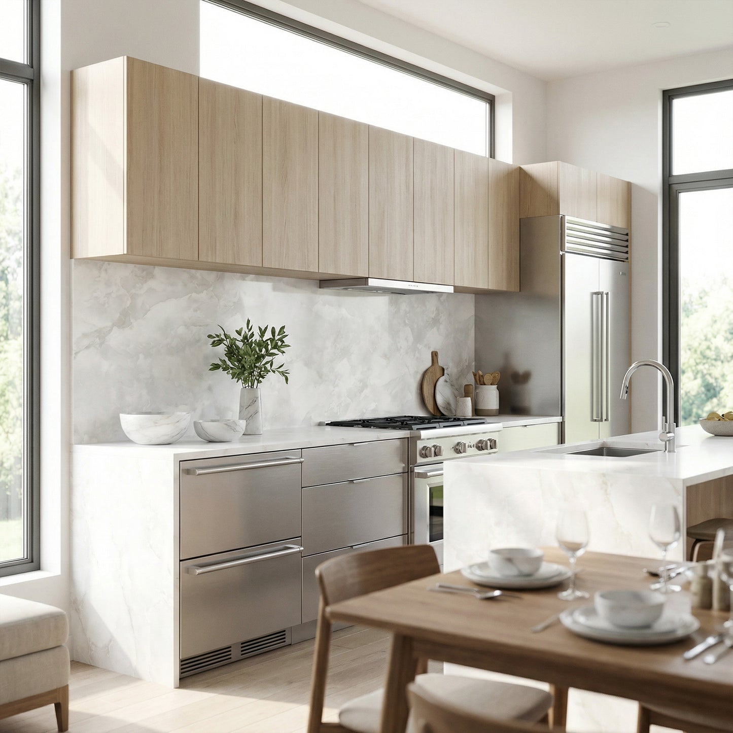 Kitchen backsplash foil Glossy Marble