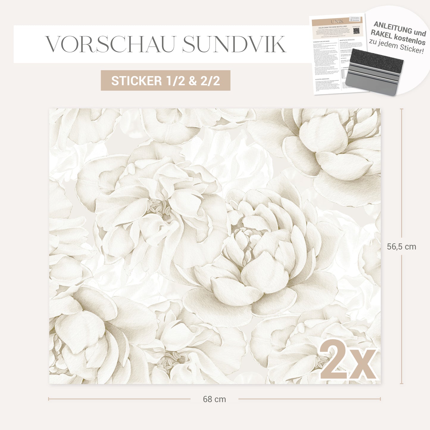 IKEA Sundvik Möbel­folien Blush Flowers