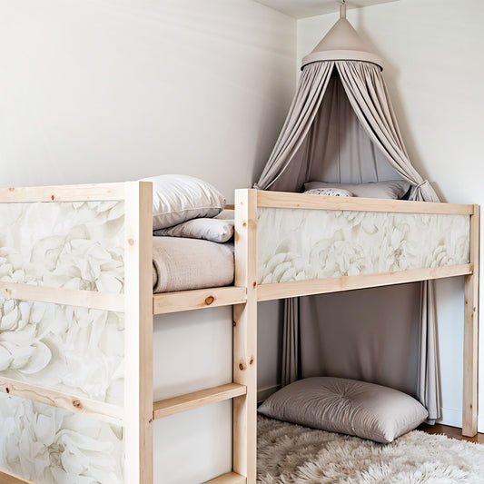 Bettaufkleber Set für IKEA Kura - Blush Flowers