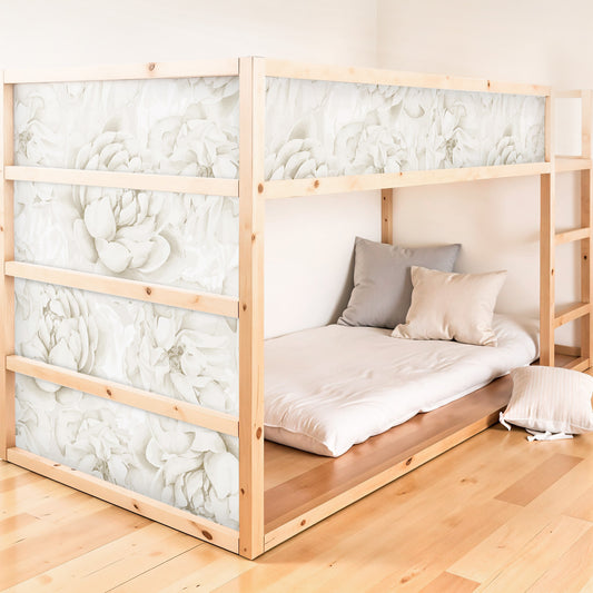 Bettaufkleber Set für IKEA Kura - Blush Flowers