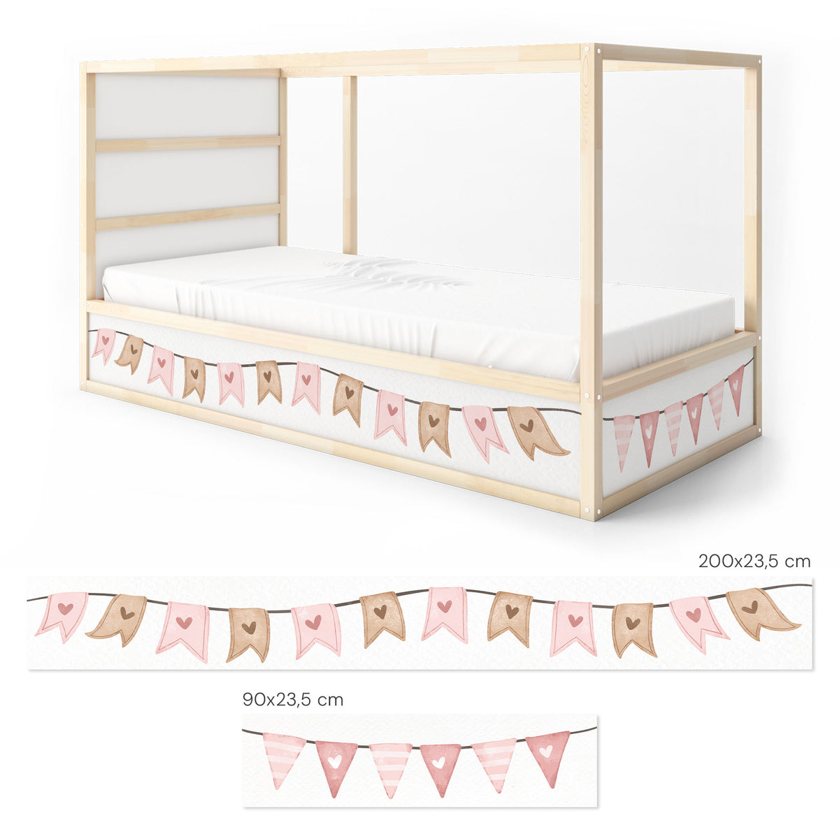Bettaufkleber Set für IKEA Kura
