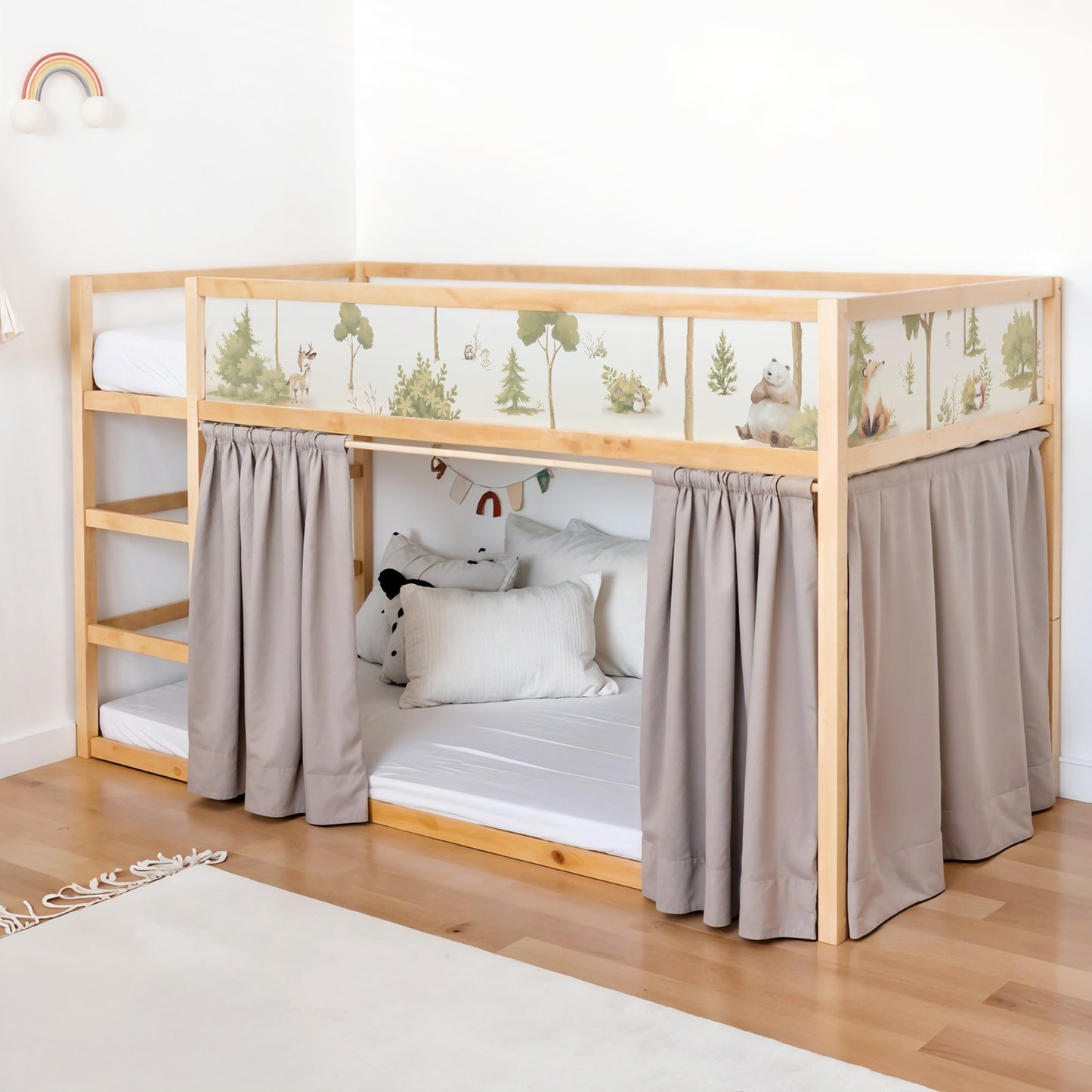 Bettaufkleber Set für IKEA Kura - Waldfreunde