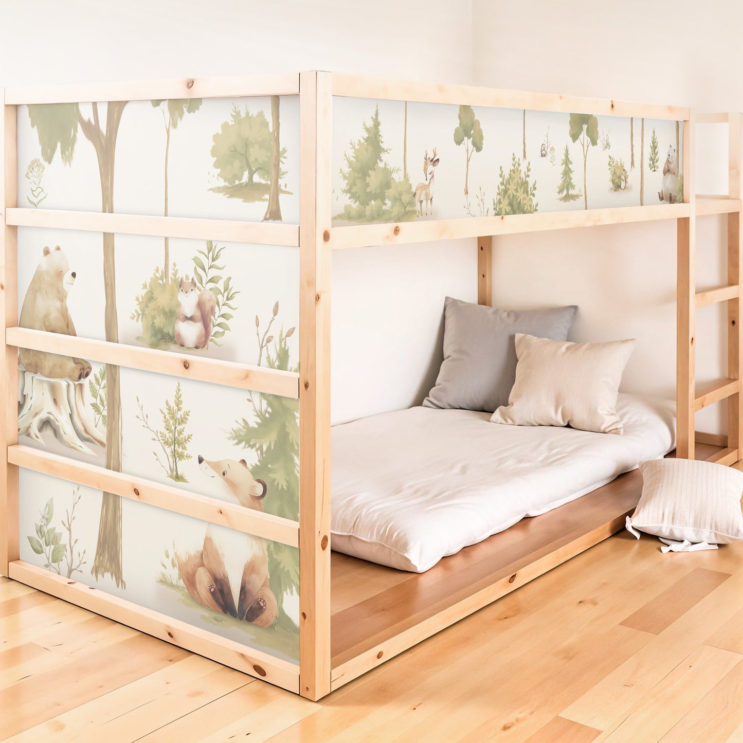 Bettaufkleber Set für IKEA Kura - Waldfreunde