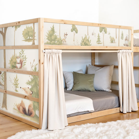 Bettaufkleber Set für IKEA Kura - Waldfreunde