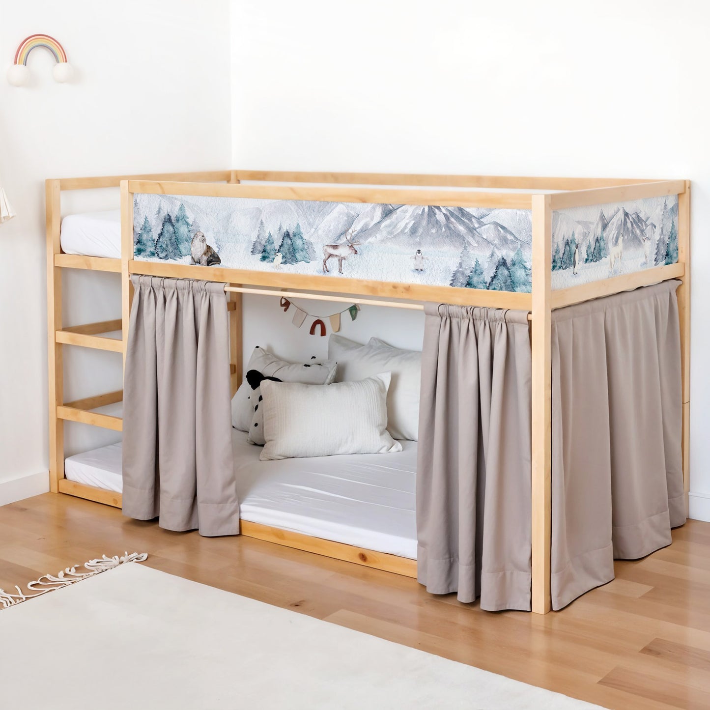 Bettaufkleber Set für IKEA Kura - Arktis Tiere