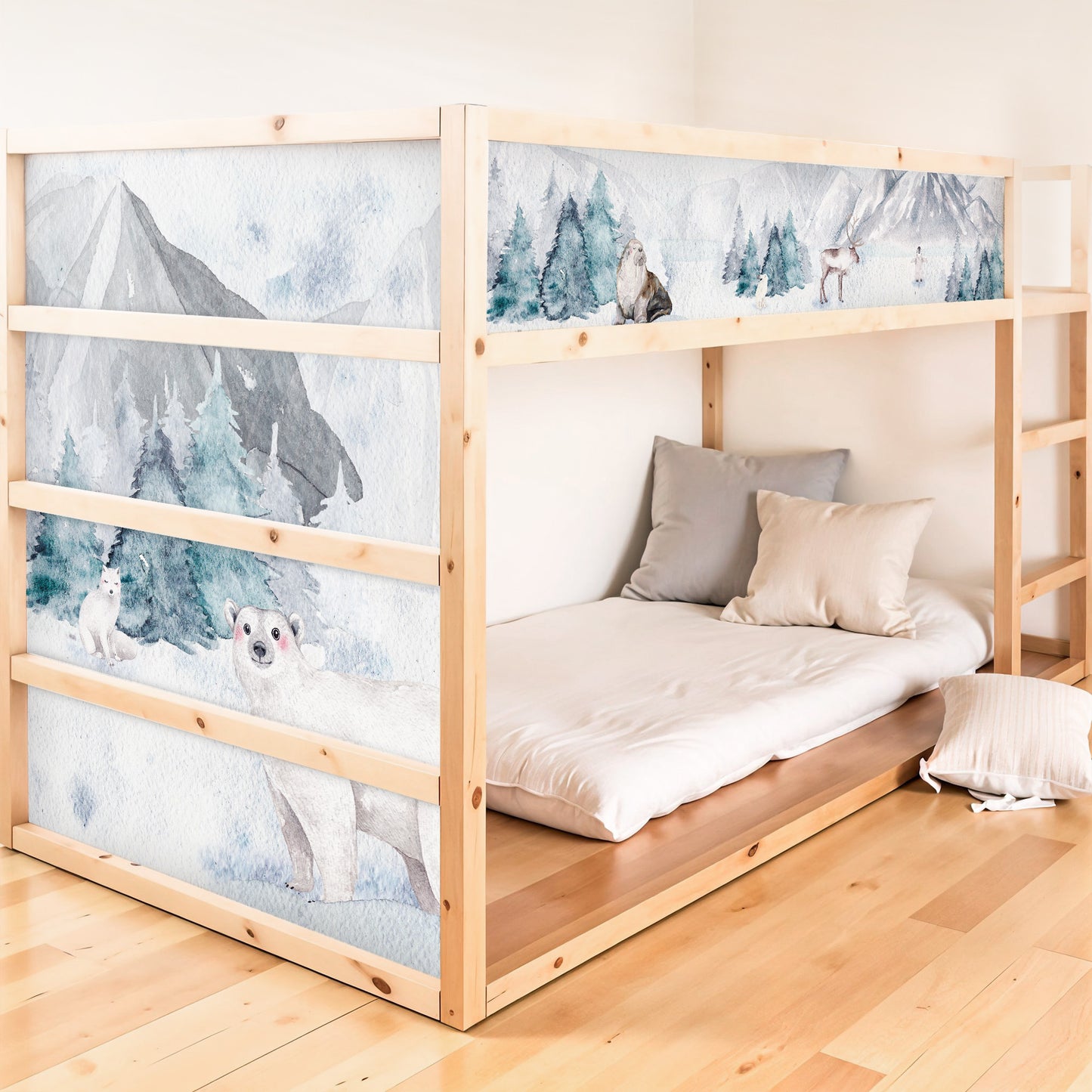 Bettaufkleber Set für IKEA Kura - Arktis Tiere