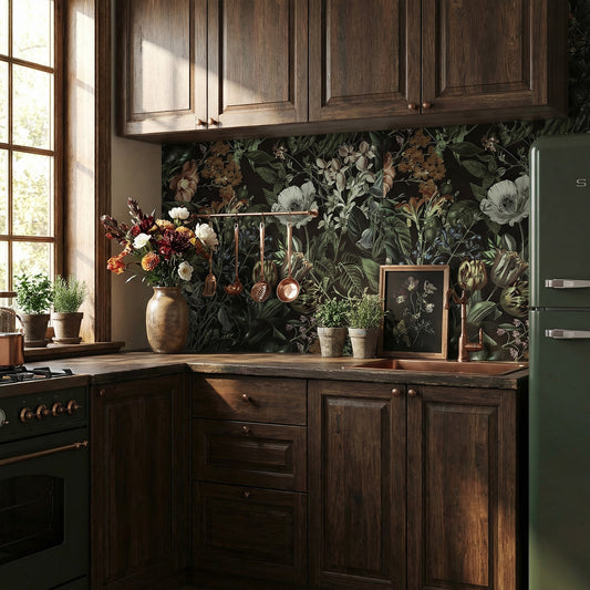 Küchen­folie Mys­tische Blu­men