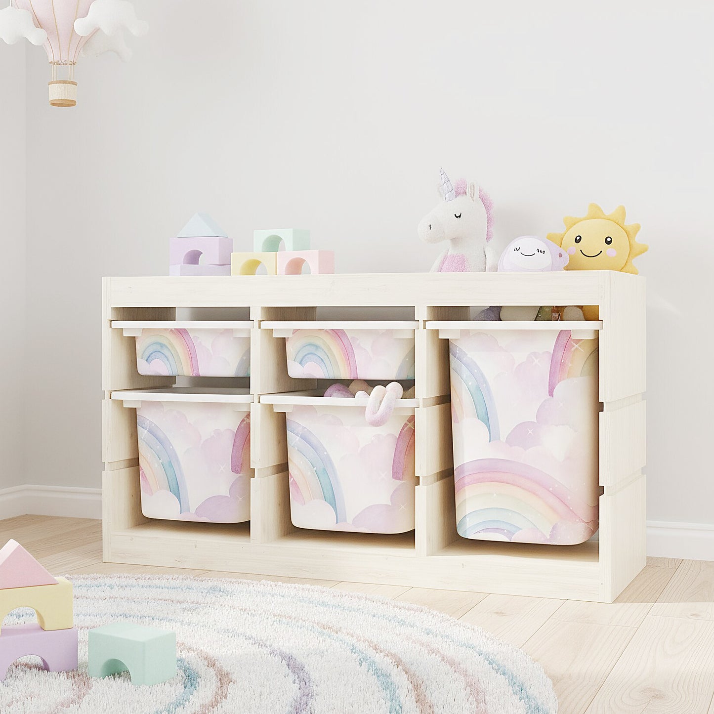 Möbelfolie für IKEA Trofast - Regenbögen Schimmer