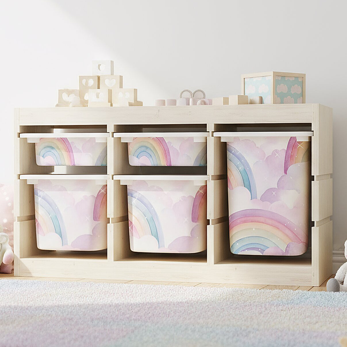 Möbelfolie für IKEA Trofast - Regenbögen Schimmer