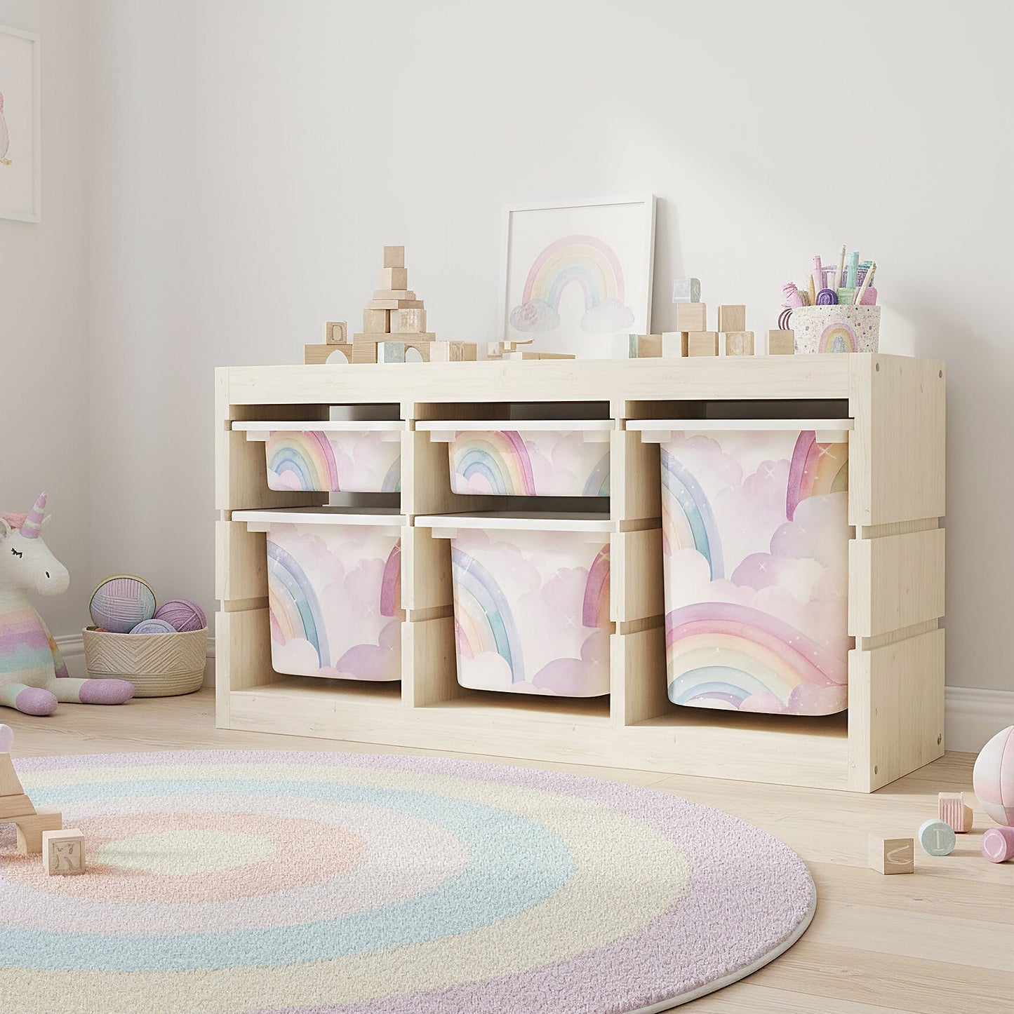 Möbelfolie für IKEA Trofast - Regenbögen Schimmer