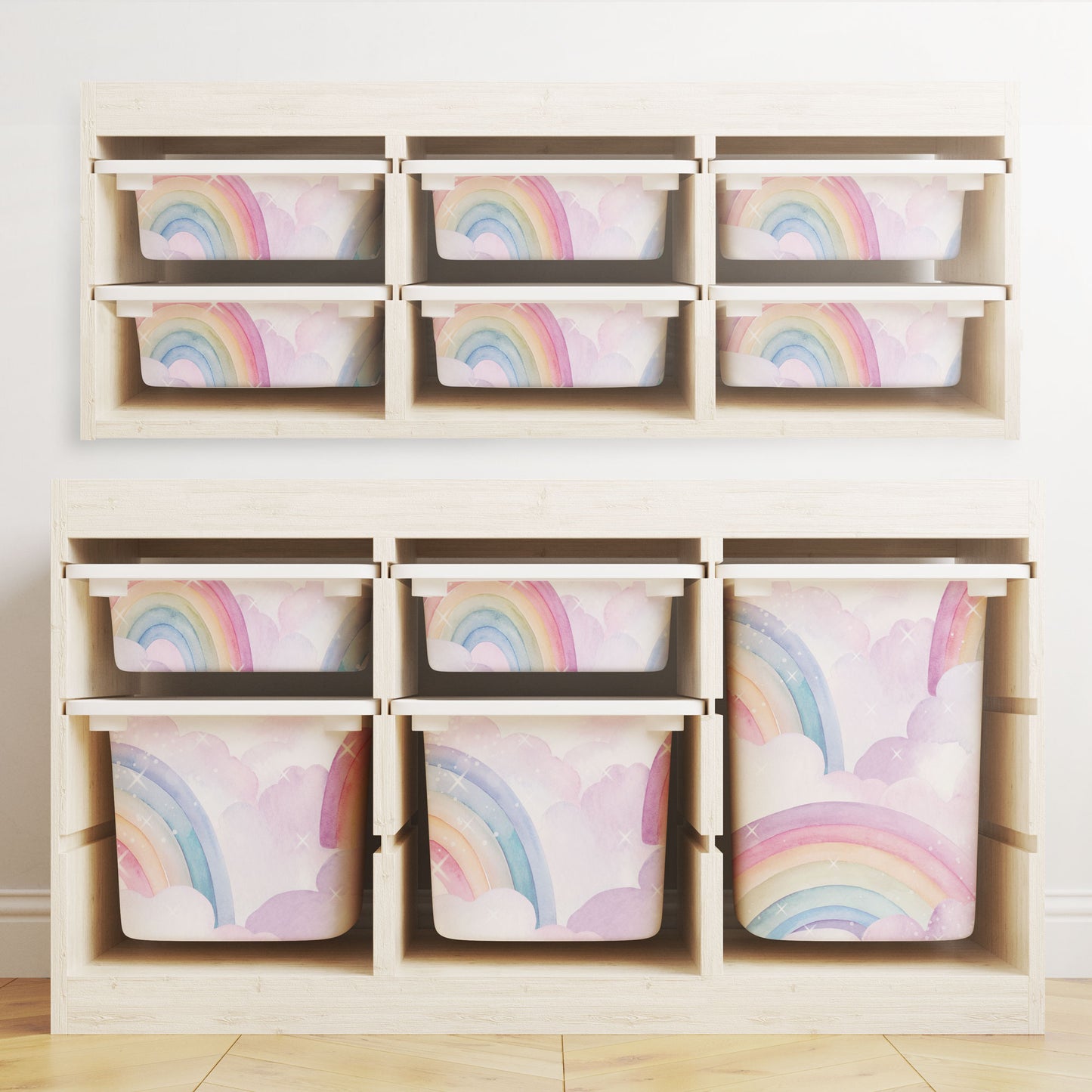 Möbelfolie für IKEA Trofast - Regenbögen Schimmer