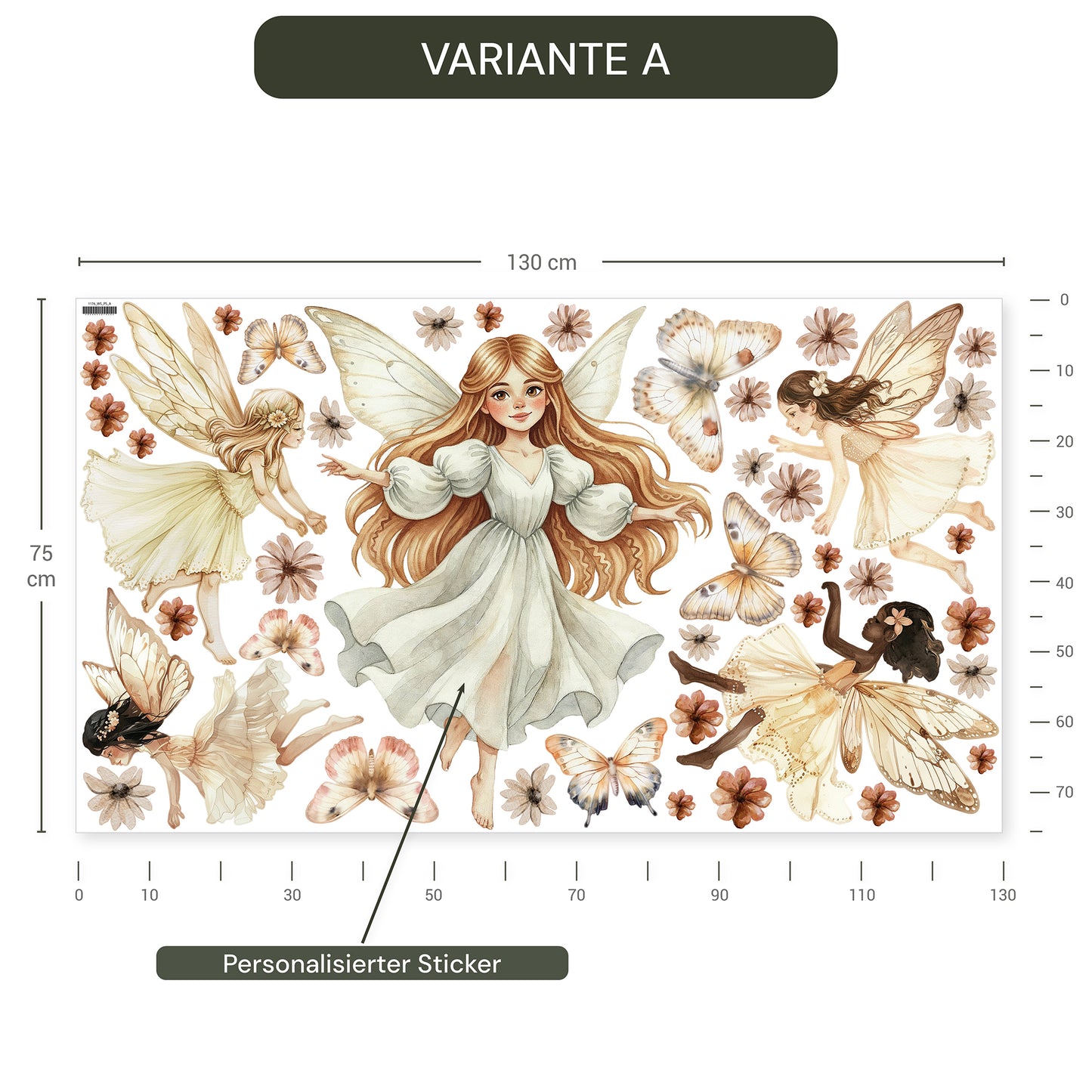 Personalisierte Wandsticker Feenwald