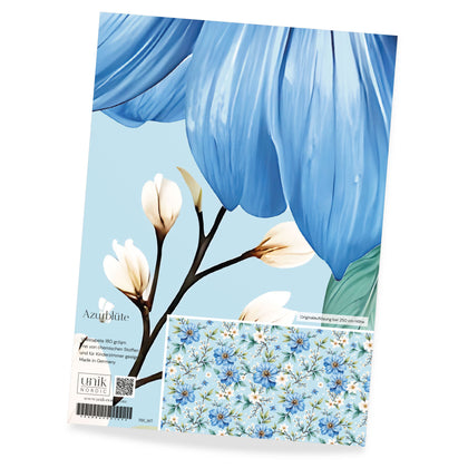 Papier peint à motifs de fleurs d'azur