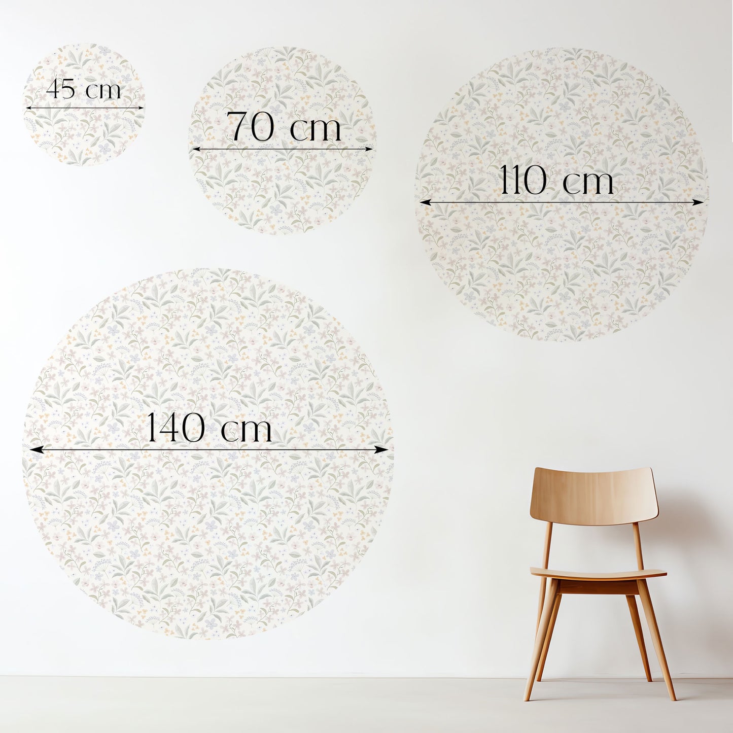 Tapetenkreis Zarte Blütenwelt