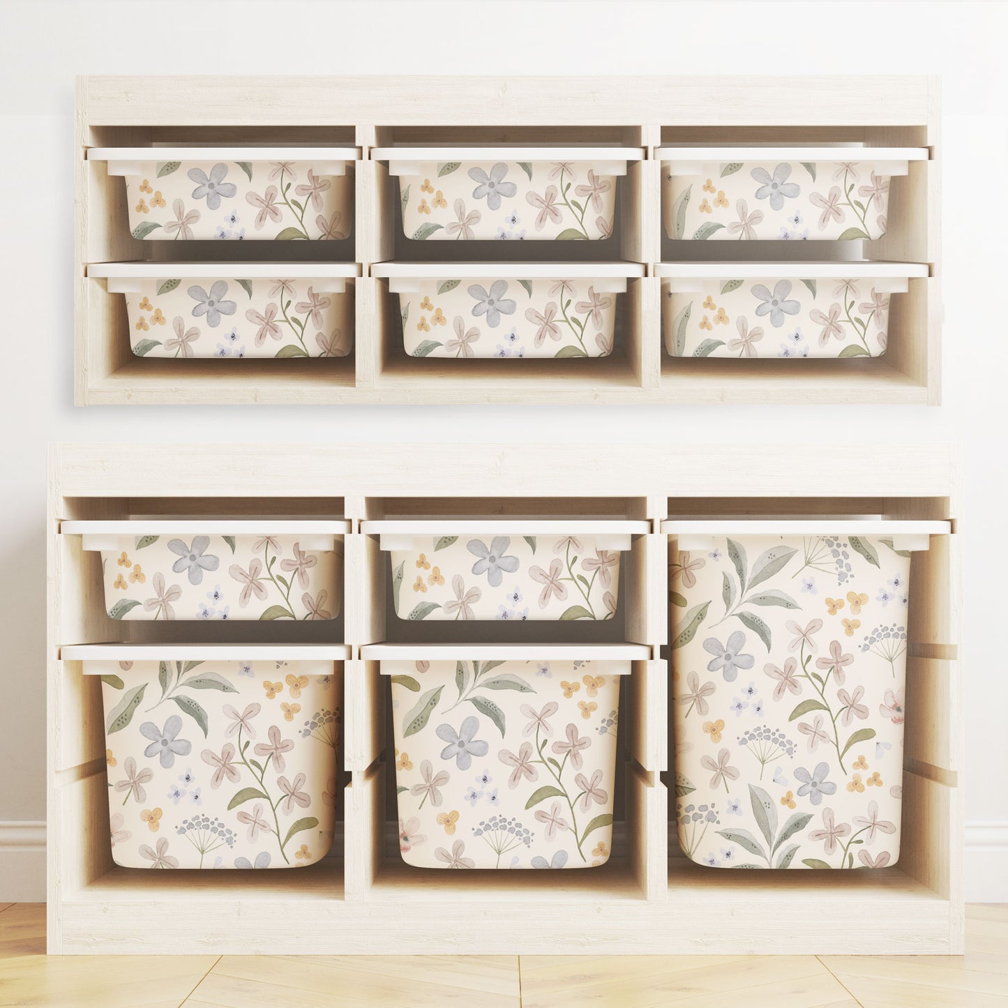 Möbelfolie für IKEA Trofast - Zarte Blütenwelt