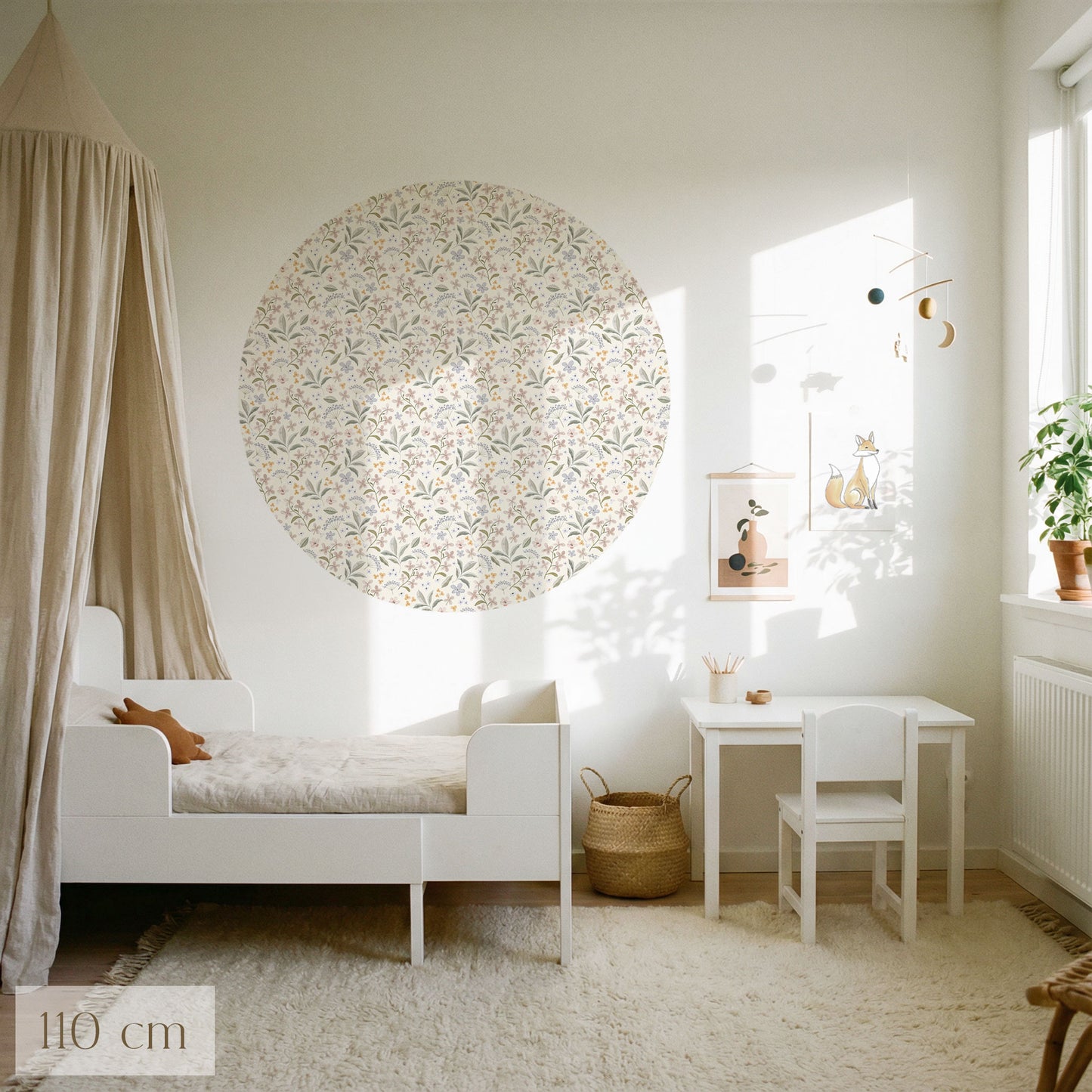 Tapetenkreis Zarte Blütenwelt