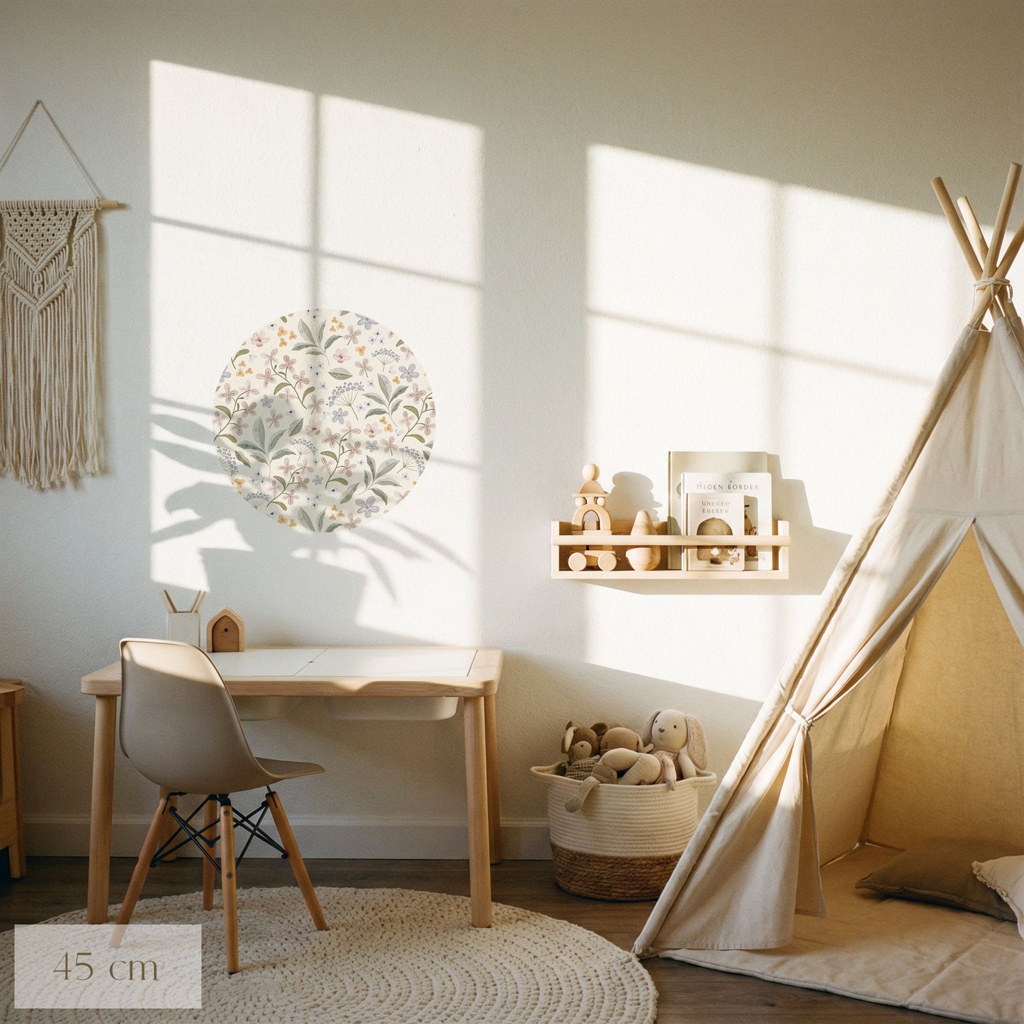 Tapetenkreis Zarte Blütenwelt