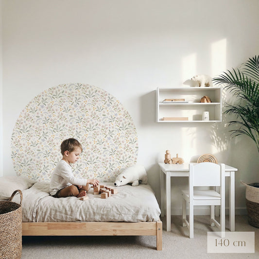 Tapetenkreis Zarte Blütenwelt