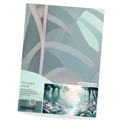 Muster Kin­der­tapete Dschun­gel Pas­tell