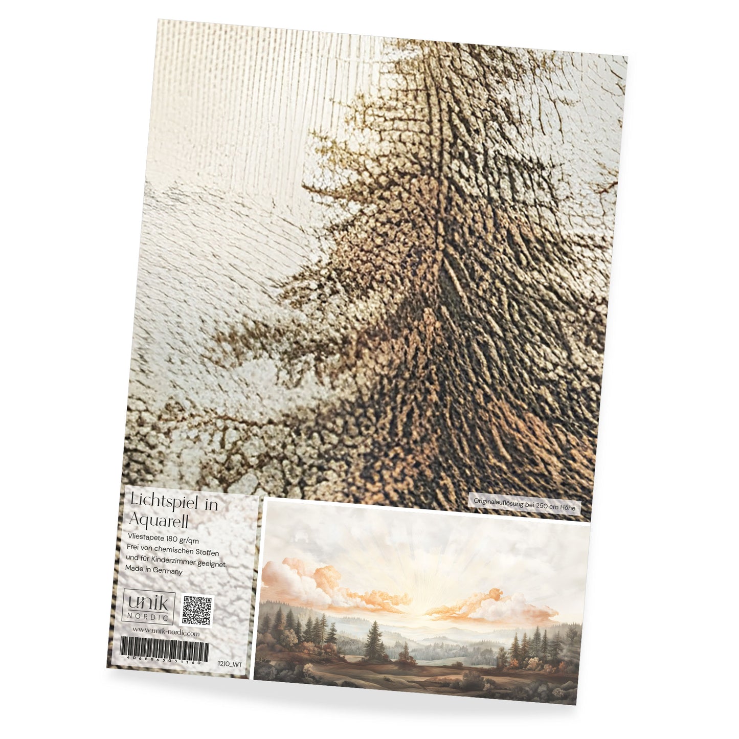 Papier peint photo à motifs avec jeux de lumière à l'aquarelle