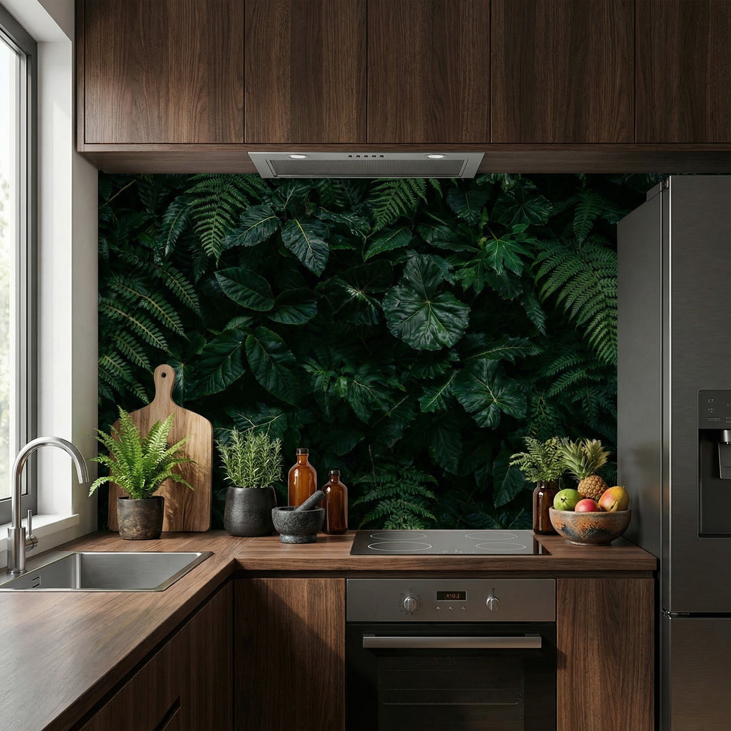 Küchenfolie Dunkle Tropen