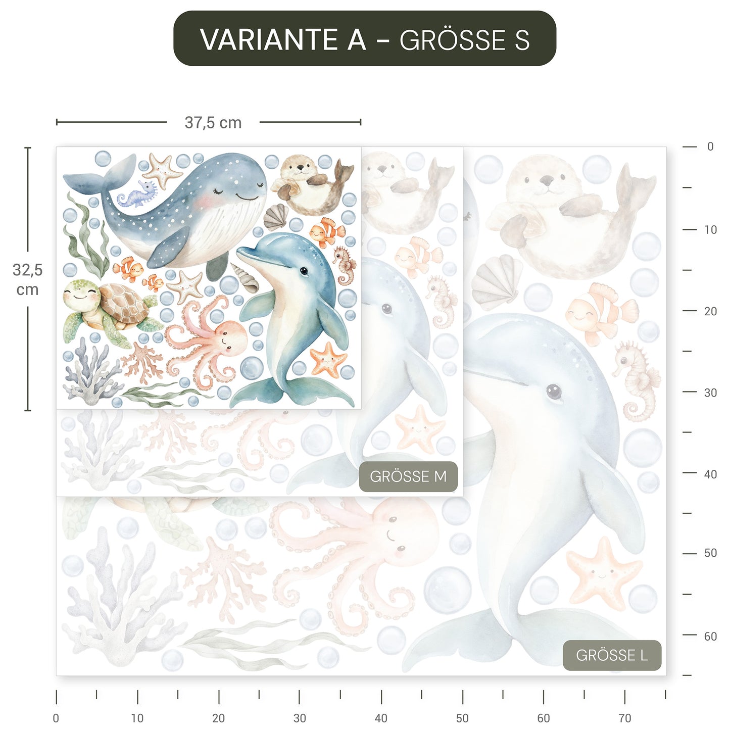 Wandsticker Ocean Friends