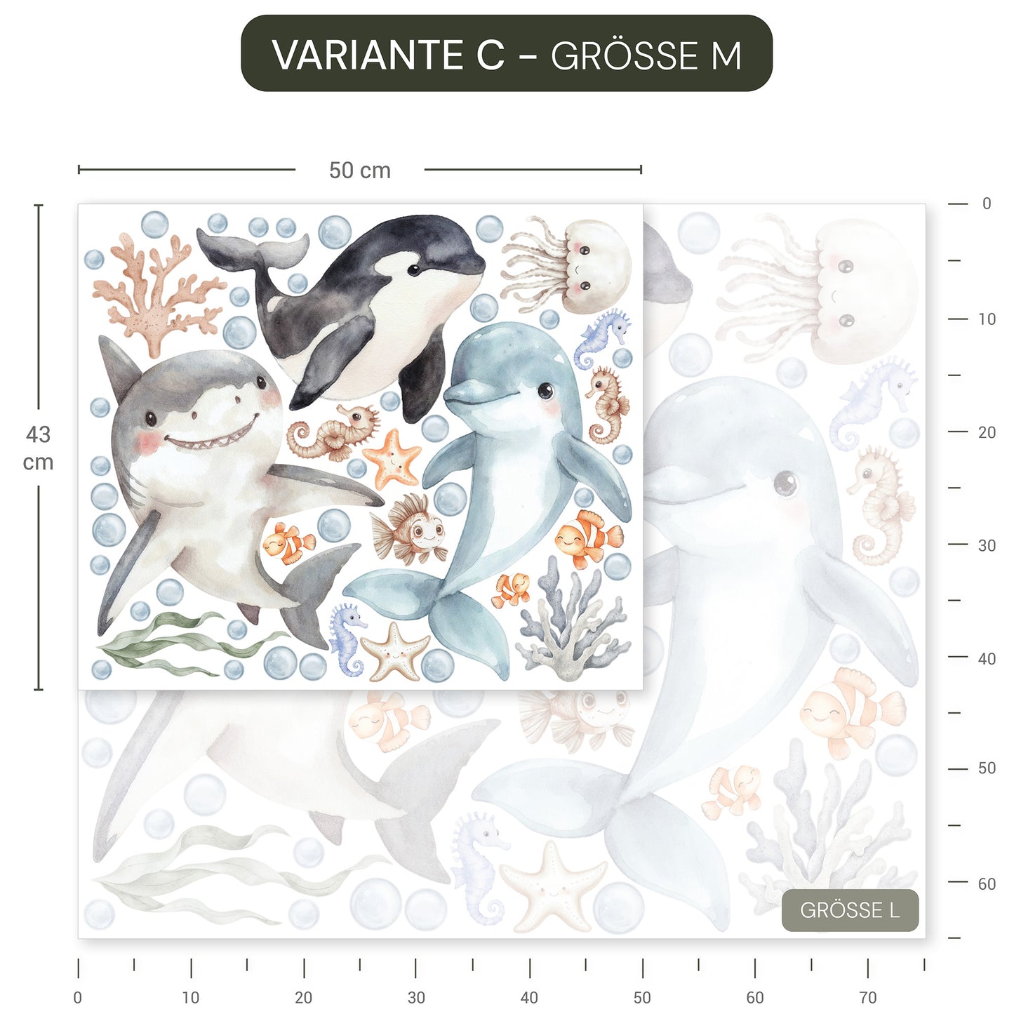 Wandsticker Ocean Friends