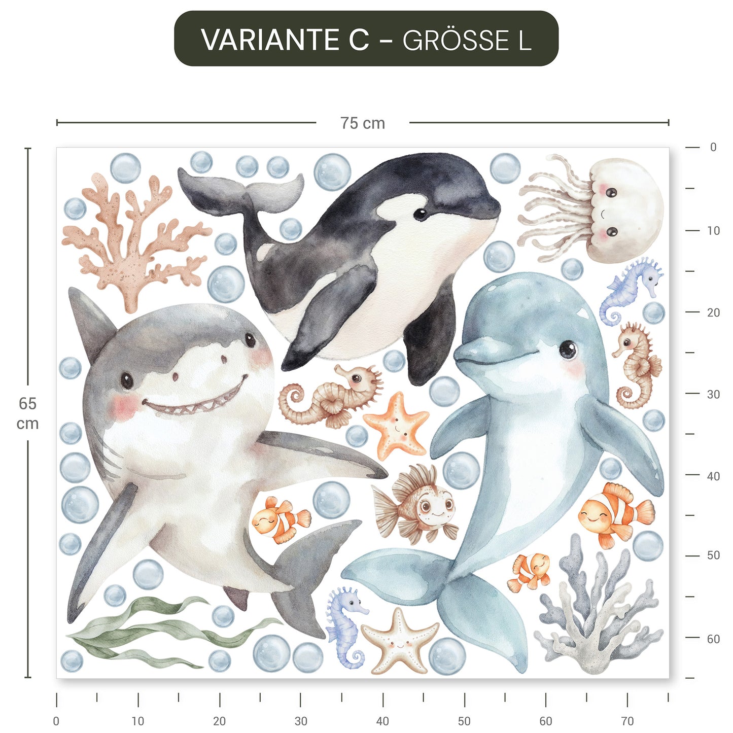 Wandsticker Ocean Friends