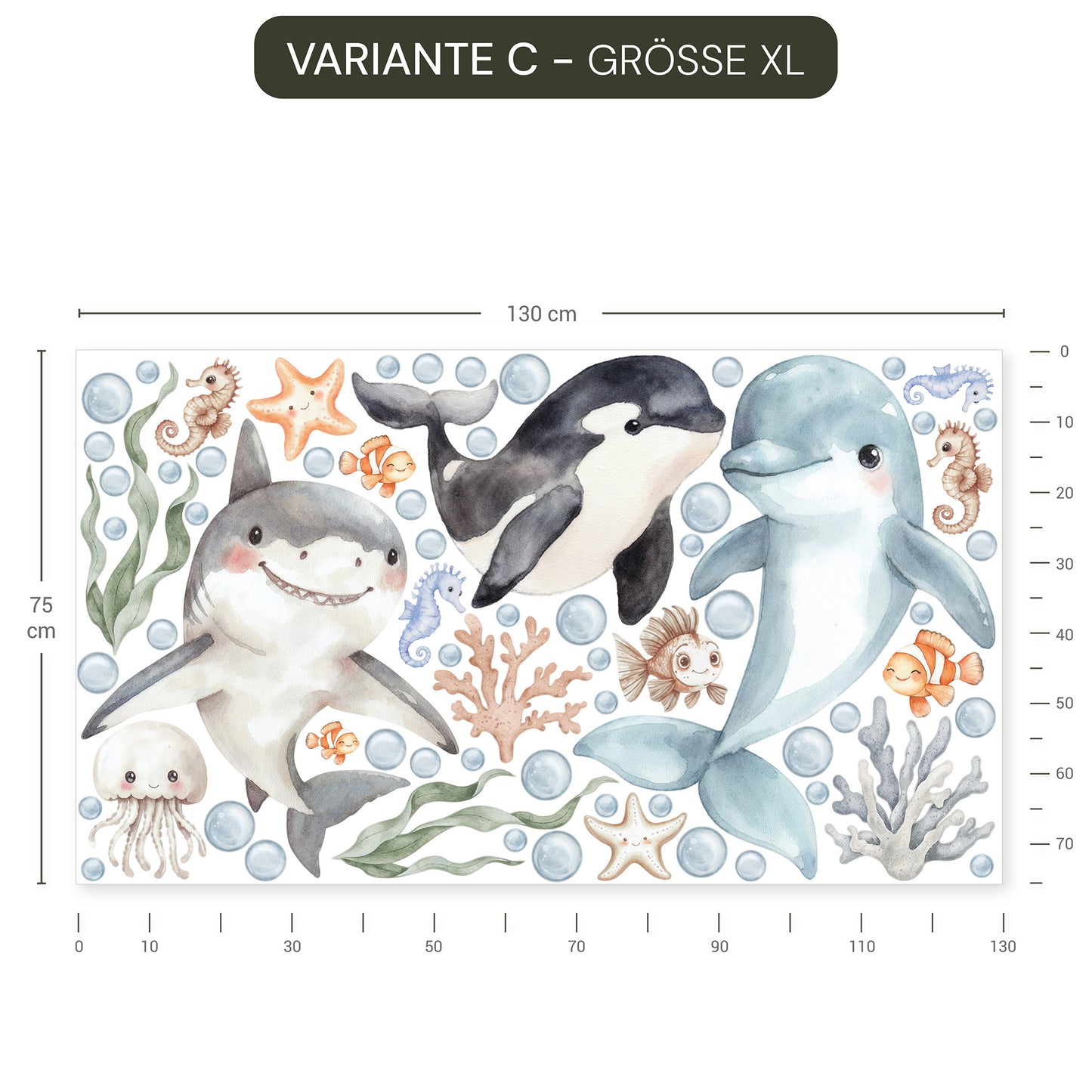 Wandsticker Ocean Friends