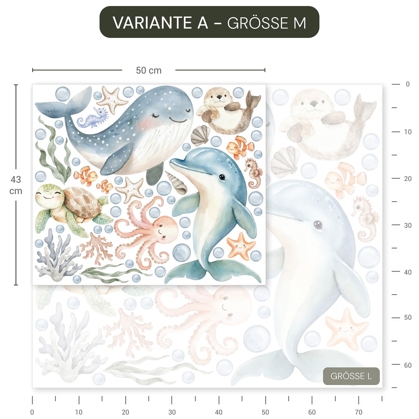 Wandsticker Ocean Friends