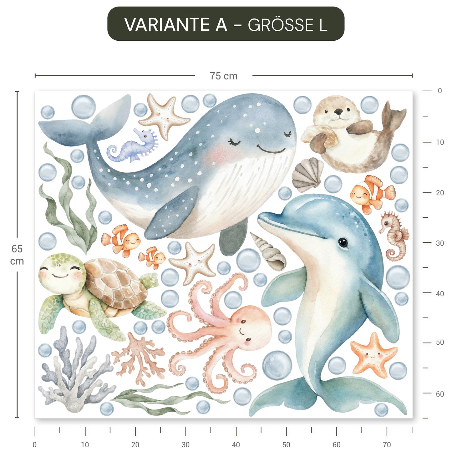 Wandsticker Ocean Friends