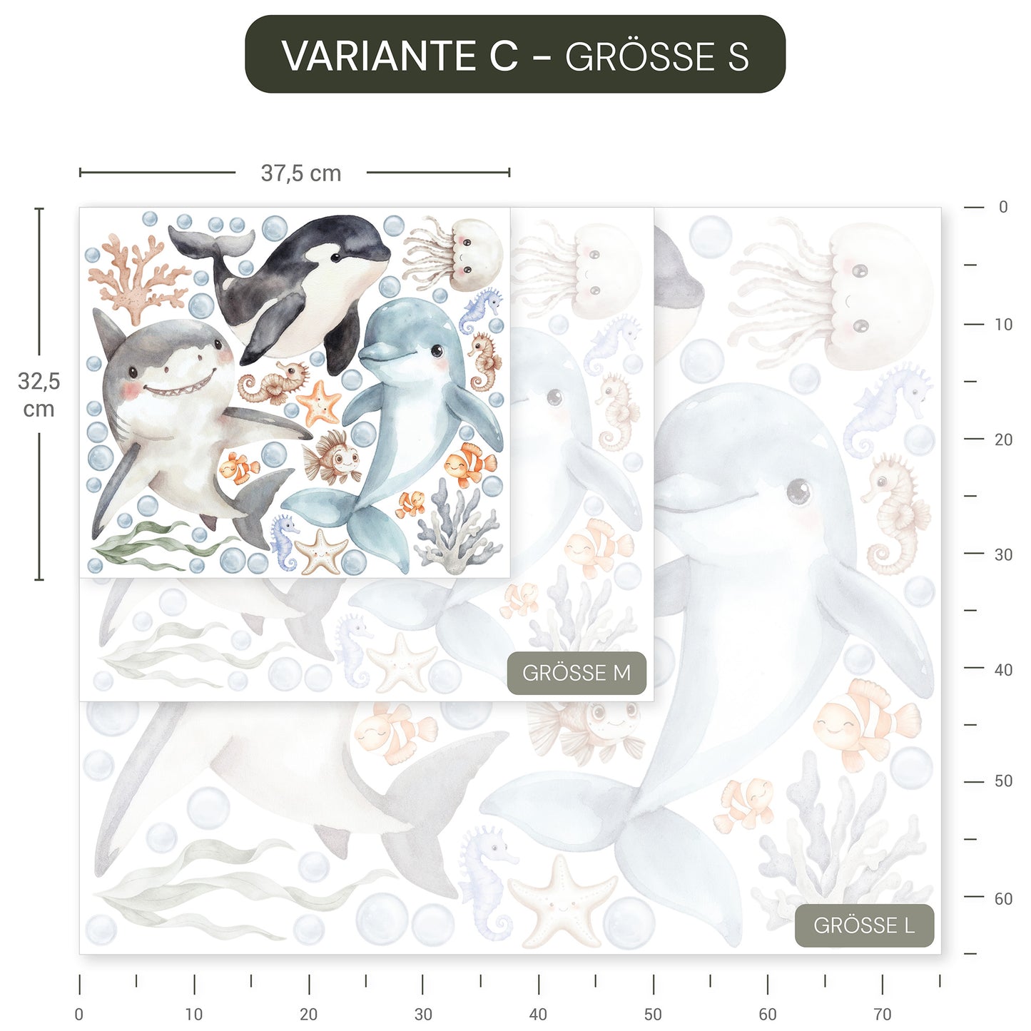 Wandsticker Ocean Friends