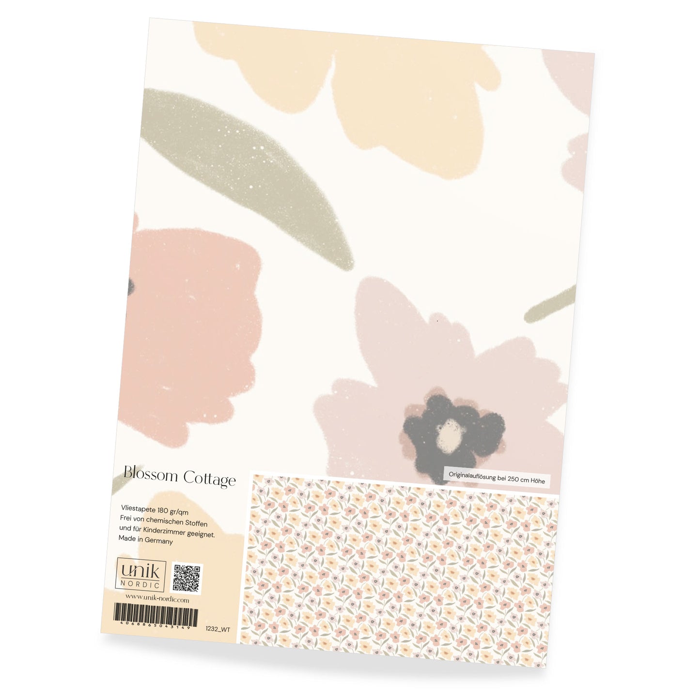 Pattern children's wallpaper Blossom Cottage