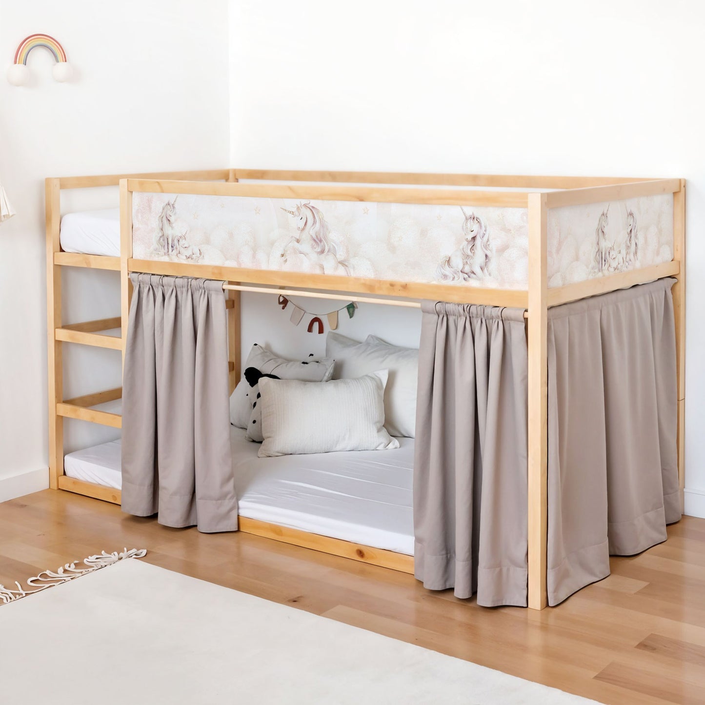 Bettaufkleber Set für IKEA Kura - Traumhafte Einhornwelt