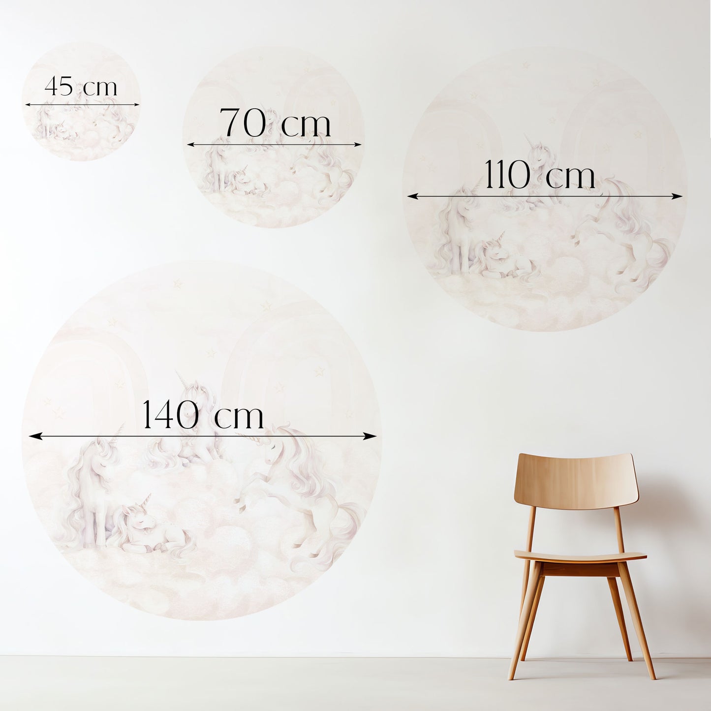 Tapetenkreis Traumhafte Einhornwelt