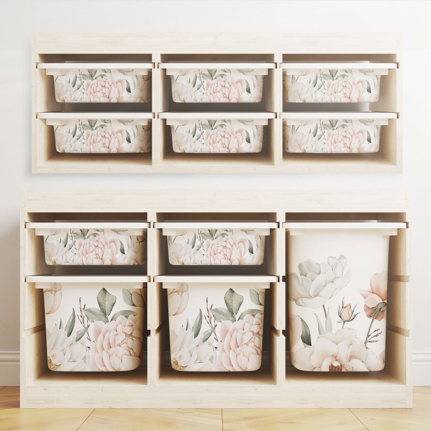 Möbelfolie für IKEA Trofast - Blush Bloom