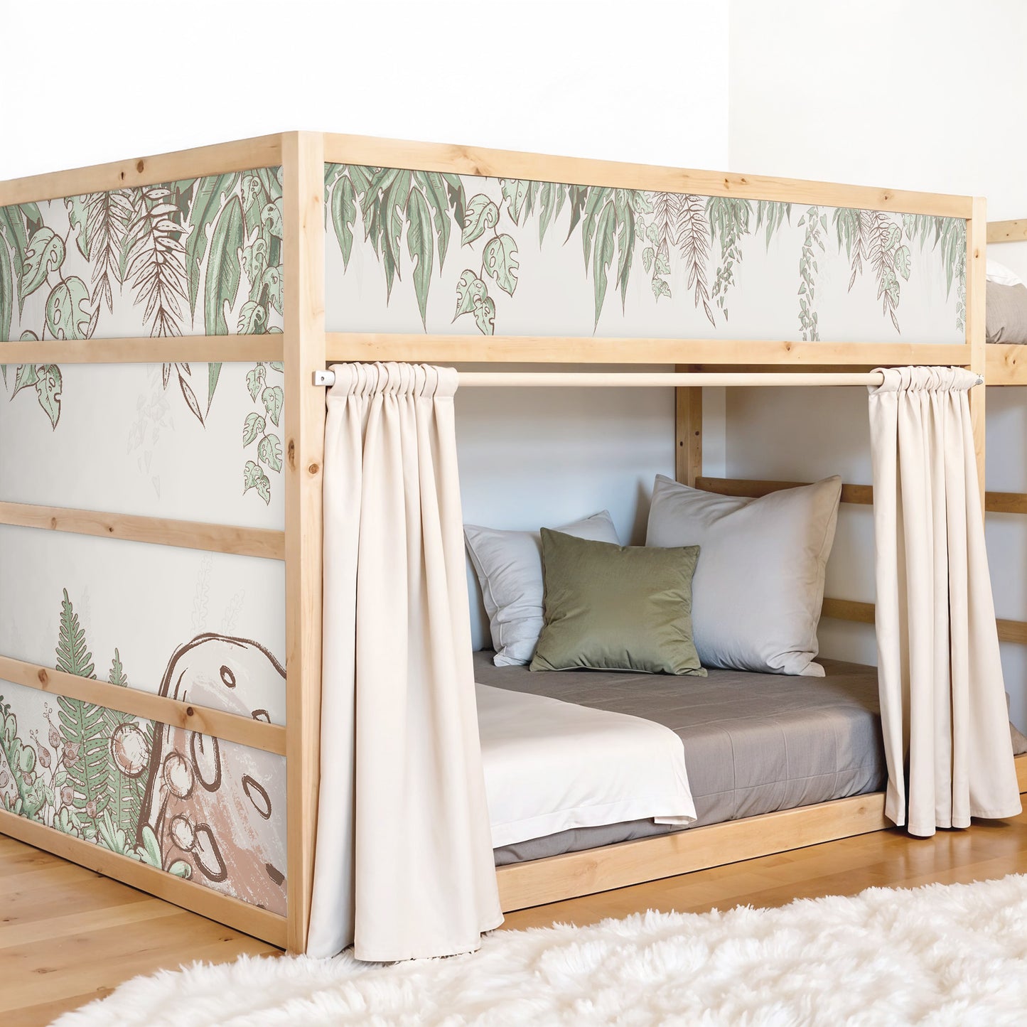 Bettaufkleber Set für IKEA Kura - Comic Dschungel