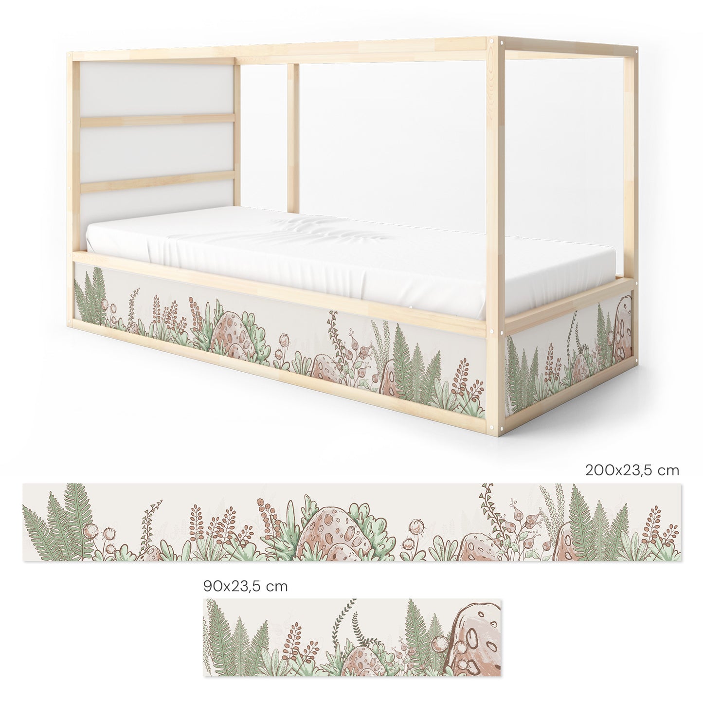 Bettaufkleber Set für IKEA Kura - Comic Dschungel