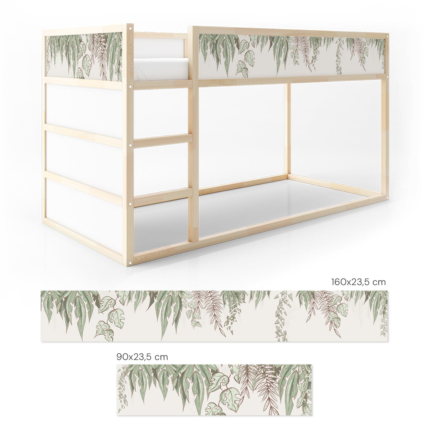 Bettaufkleber Set für IKEA Kura - Comic Dschungel