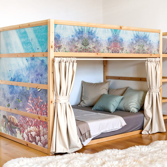 Bettaufkleber Set für IKEA Kura - Unterwasser Malerei