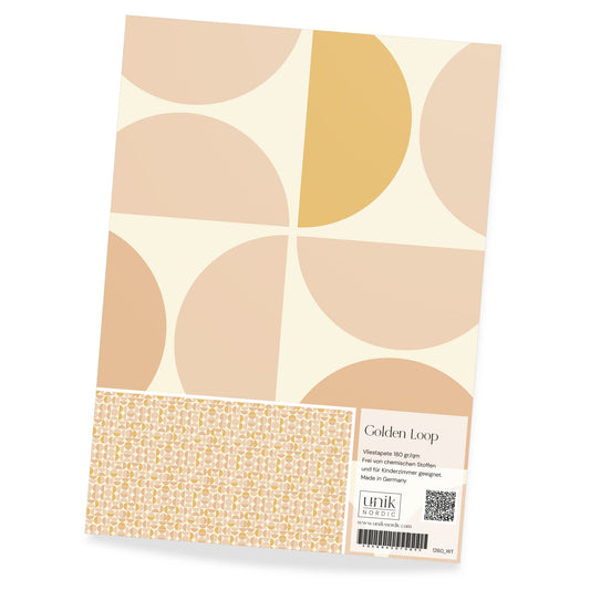 Muster Designtapete Golden Loop