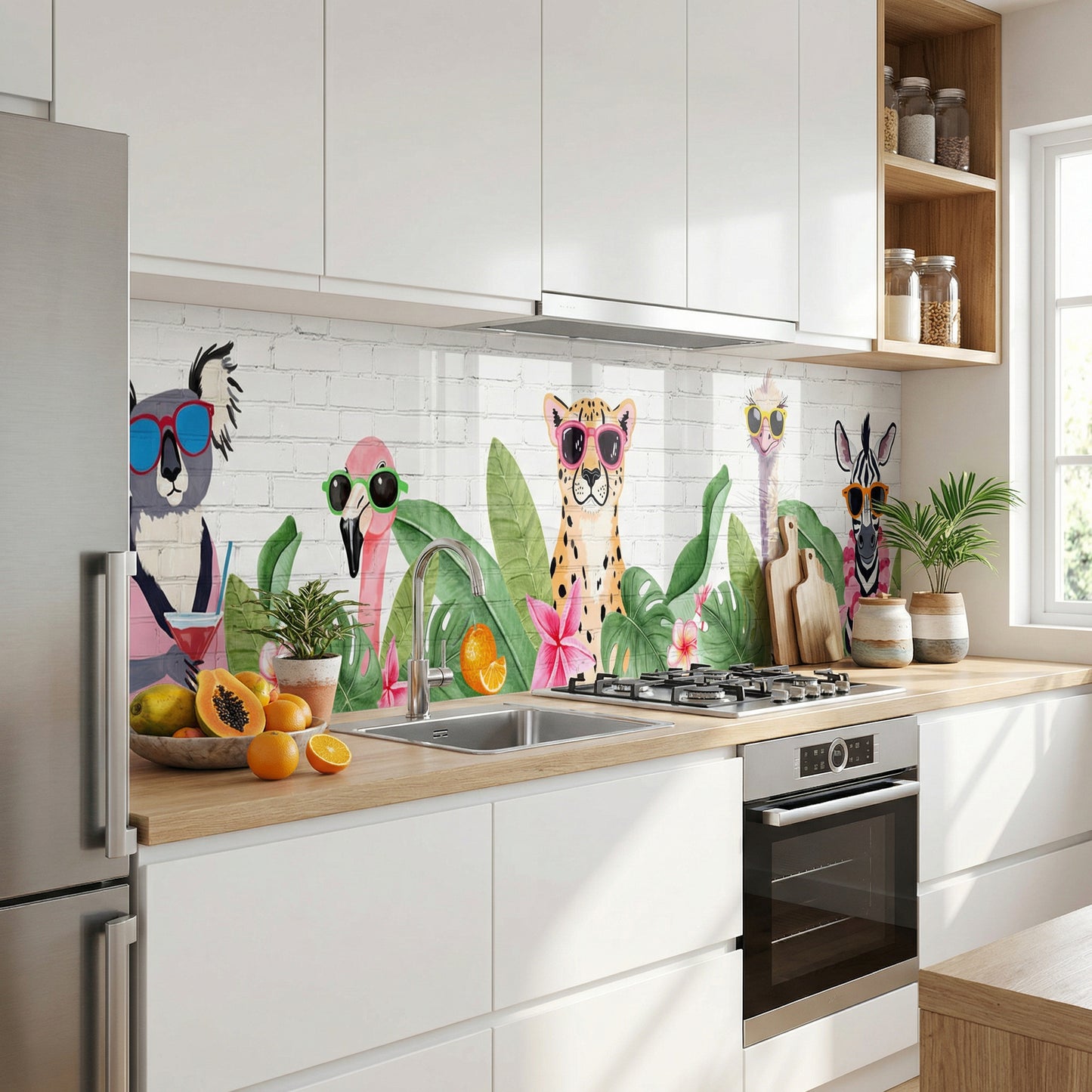 Papier aluminium pour cuisine Jungle d'été