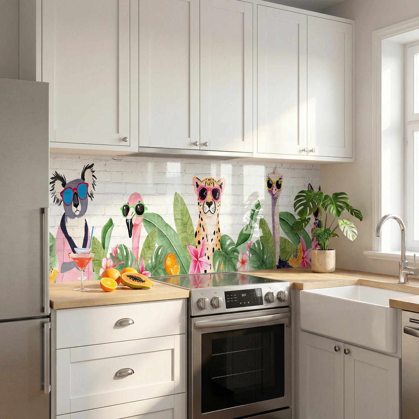 Papier aluminium pour cuisine Jungle d'été