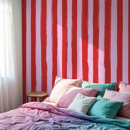 Designtapete Cherry Stripes