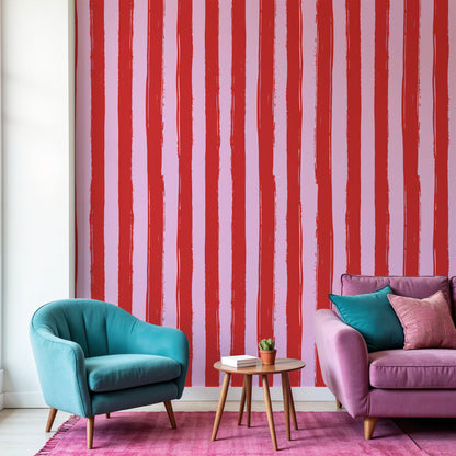 Designtapete Cherry Stripes