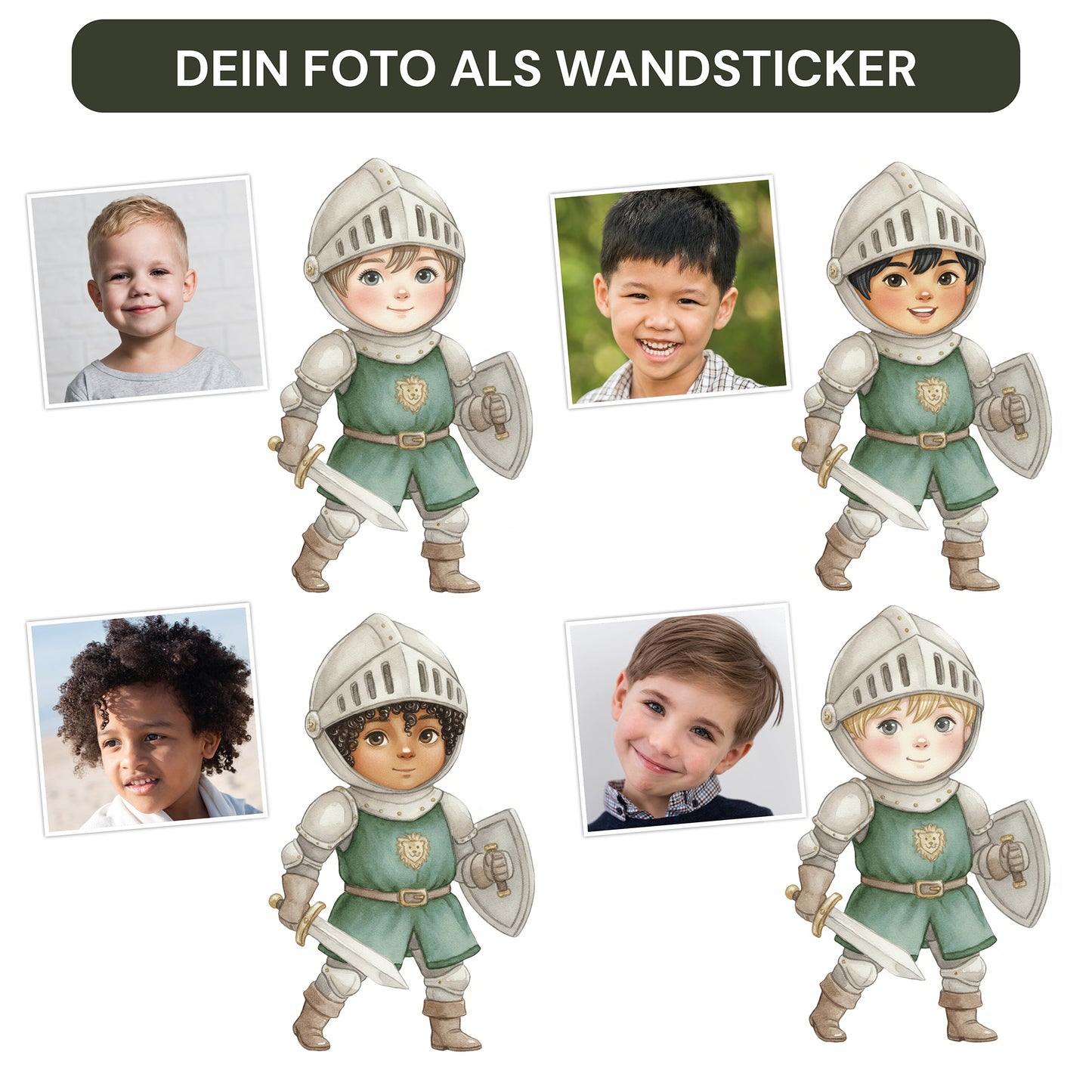 Personalisierte Wandsticker Drachenwald
