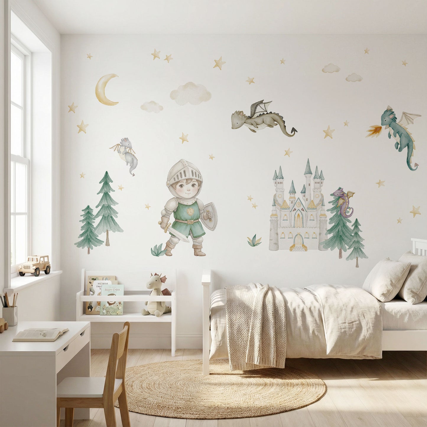 Personalisierte Wandsticker Drachenwald