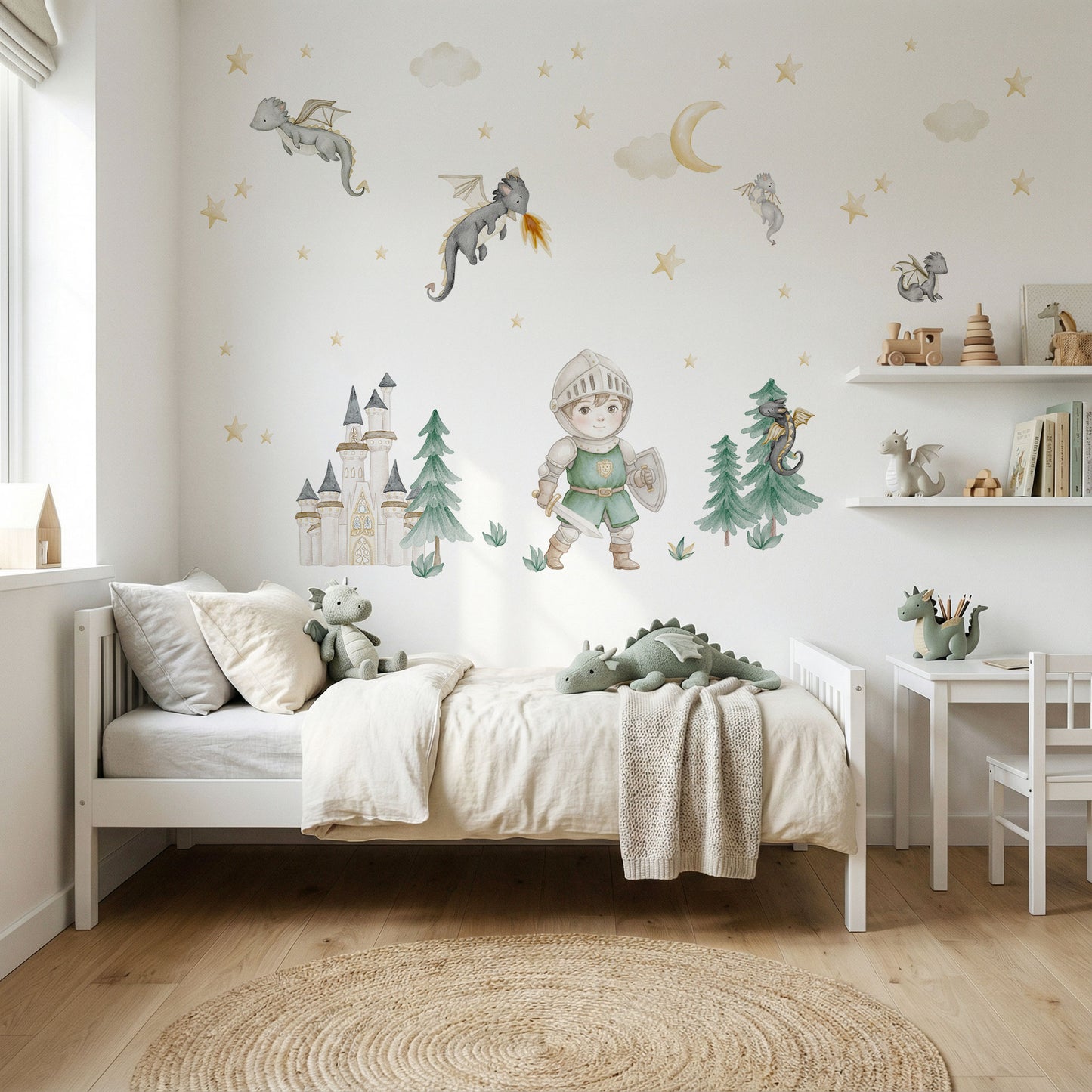 Personalisierte Wandsticker Drachenwald